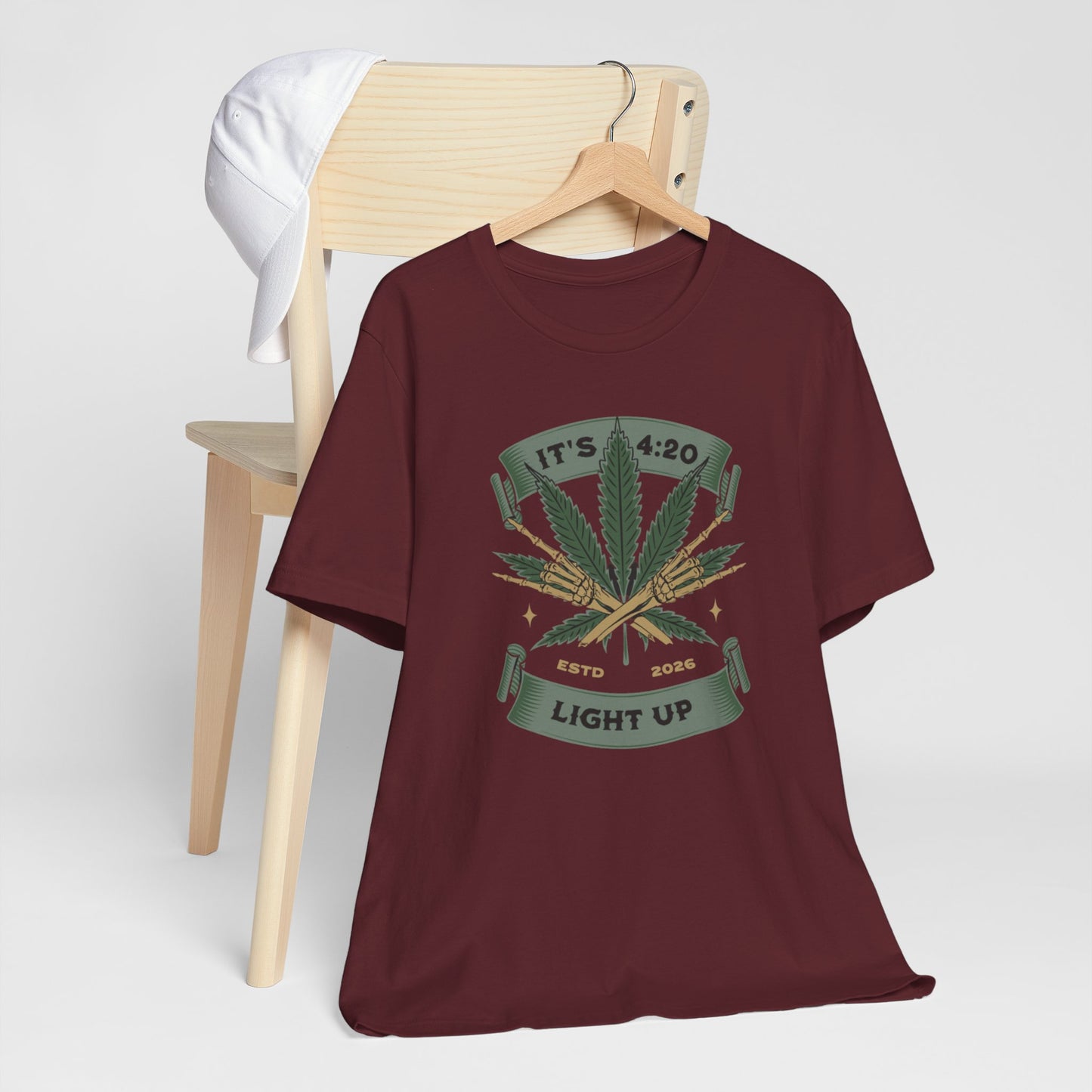 420 Light Up Tee – Cannabis Leaf Graphic T-Shirt