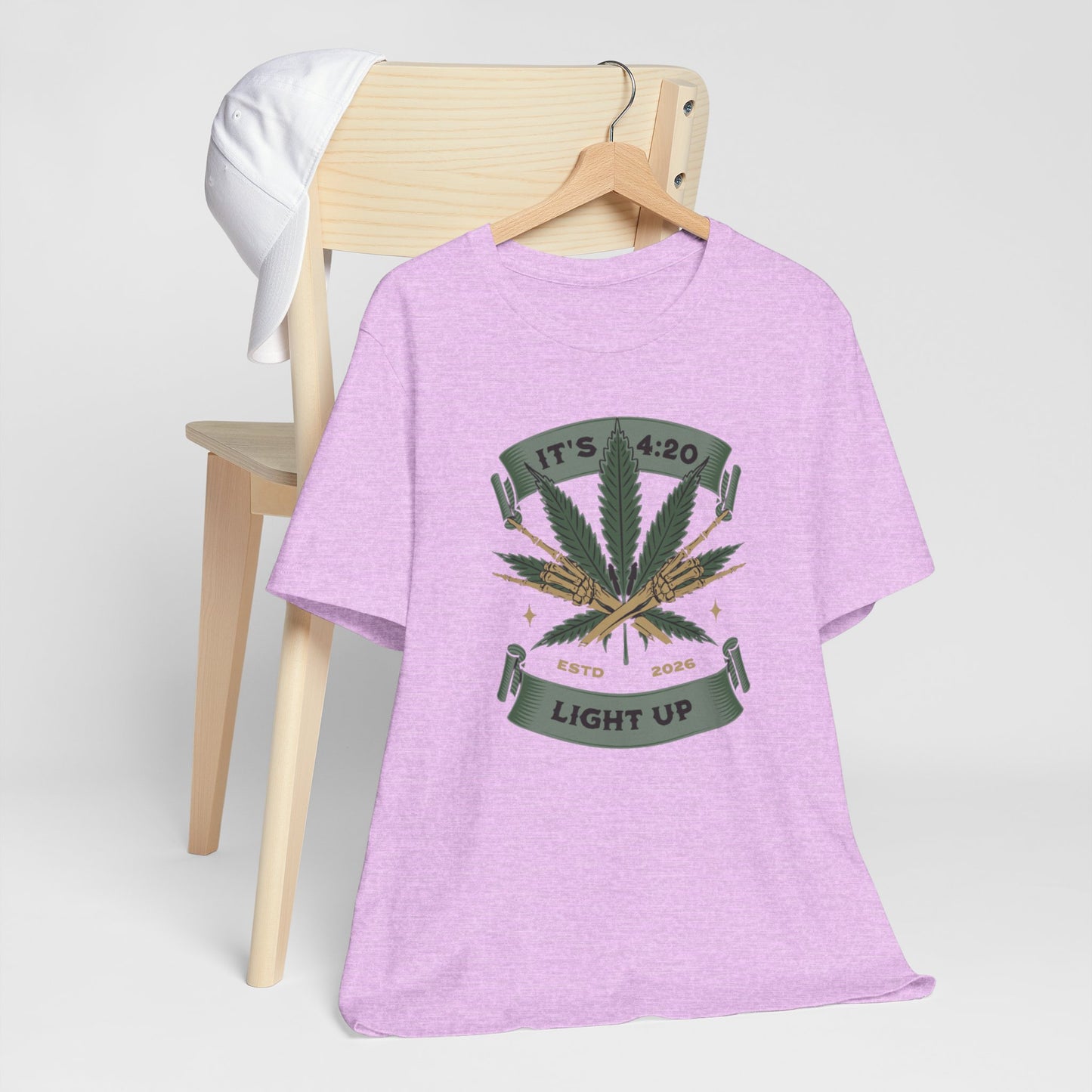 420 Light Up Tee – Cannabis Leaf Graphic T-Shirt