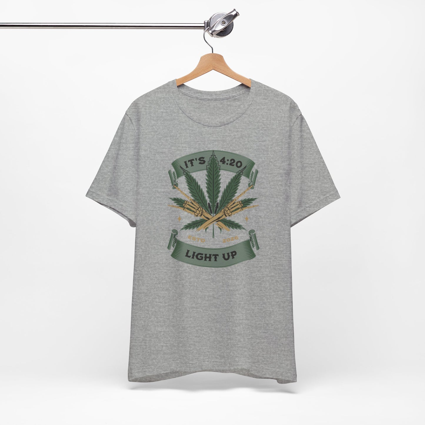 420 Light Up Tee – Cannabis Leaf Graphic T-Shirt
