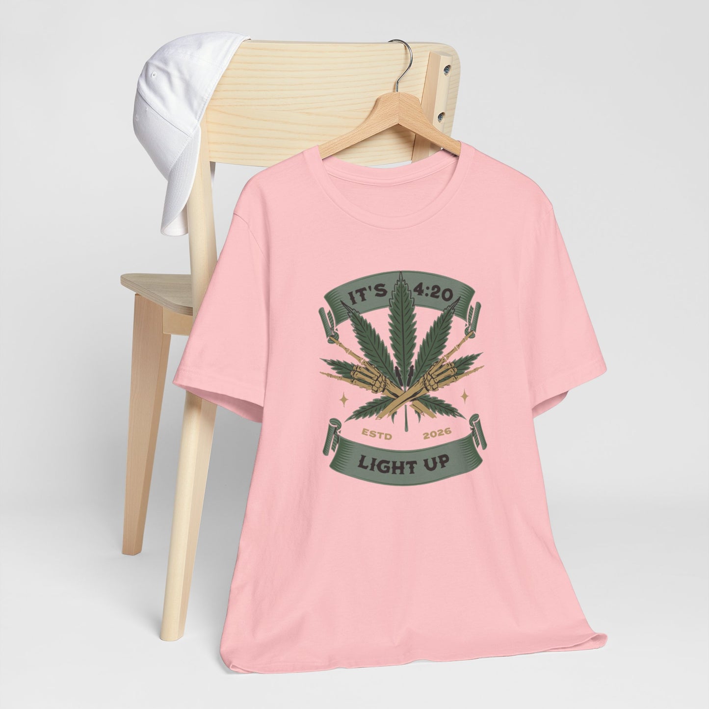 420 Light Up Tee – Cannabis Leaf Graphic T-Shirt