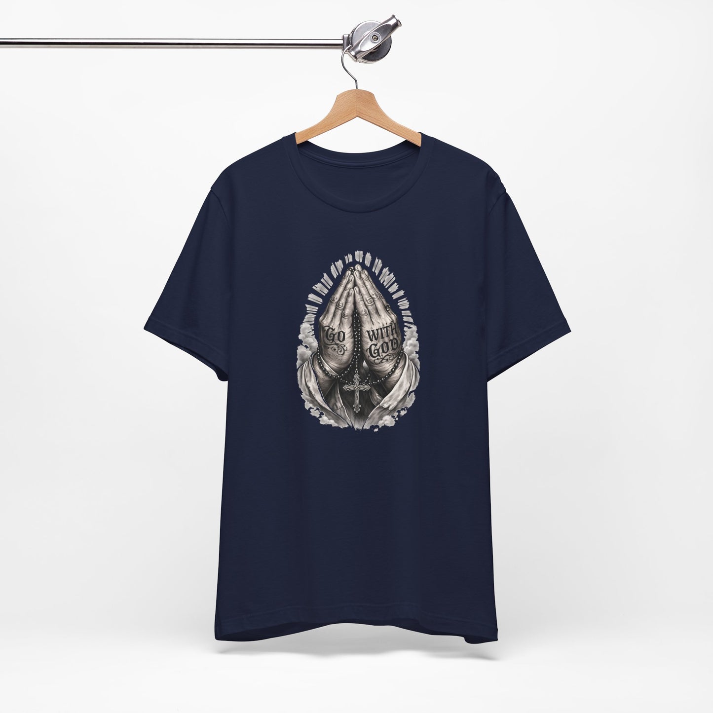 Praying Hands T-Shirt — "God Will Go" Religious Faith Graphic Tee