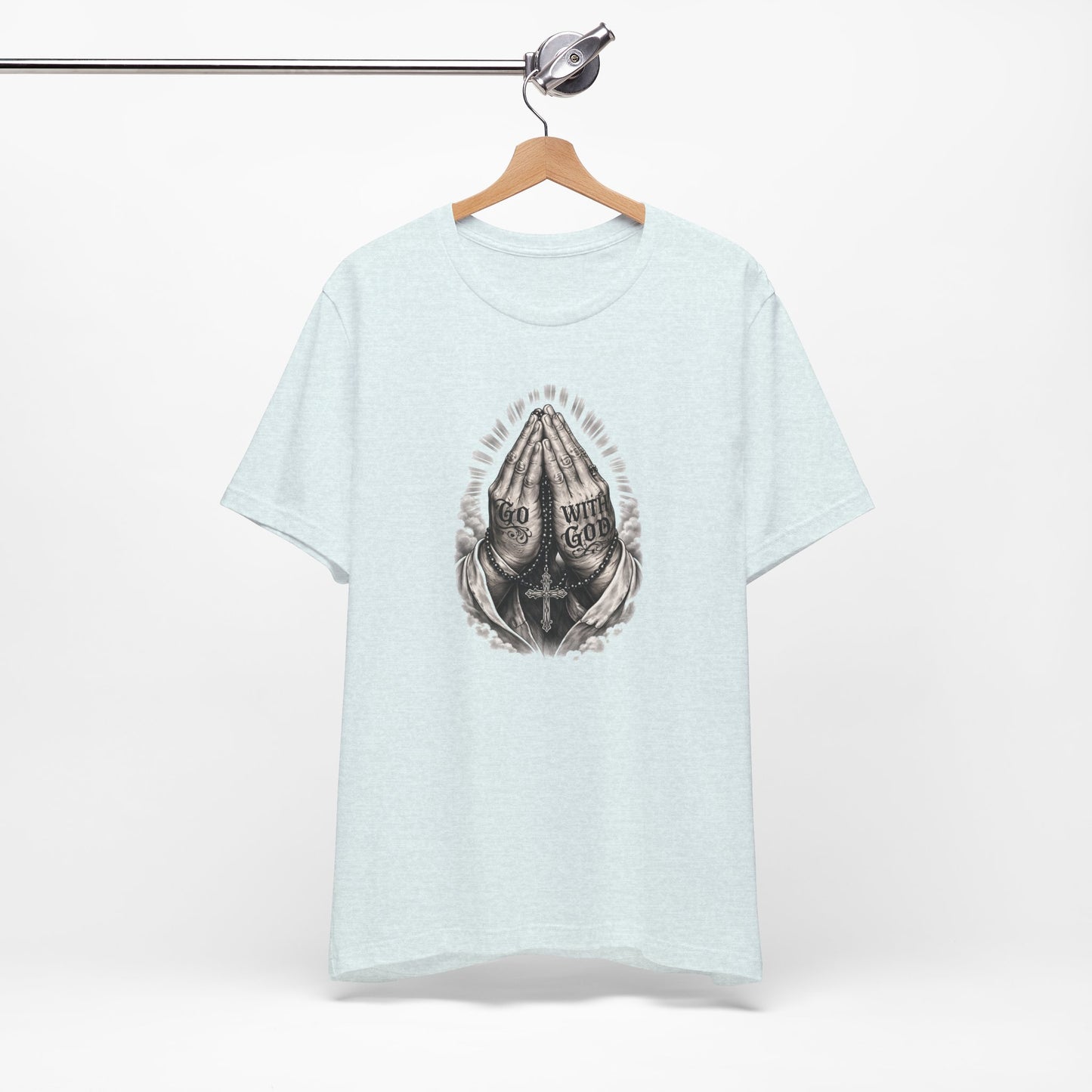 Praying Hands T-Shirt — "God Will Go" Religious Faith Graphic Tee
