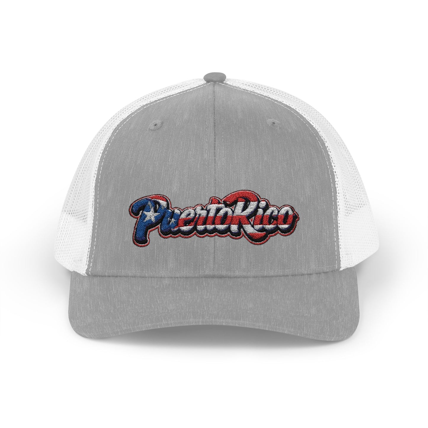 Puerto Rico Embroidery Trucker Cap — Puerto Rico Flag Snapback