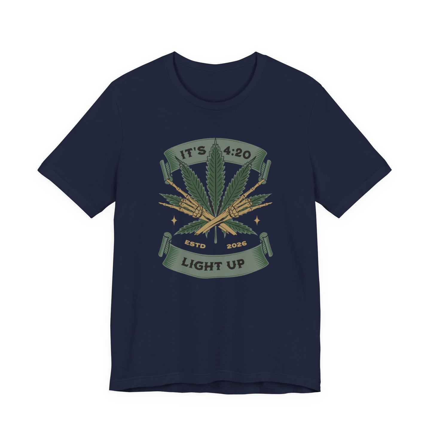 420 Light Up Tee – Cannabis Leaf Graphic T-Shirt