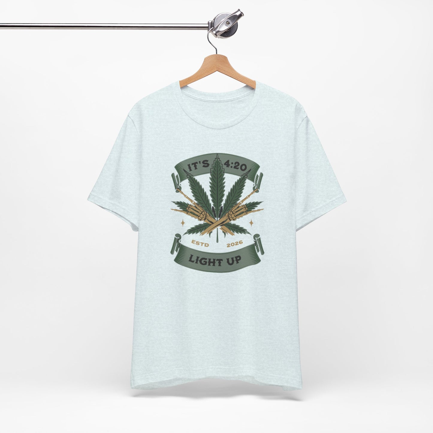 420 Light Up Tee – Cannabis Leaf Graphic T-Shirt