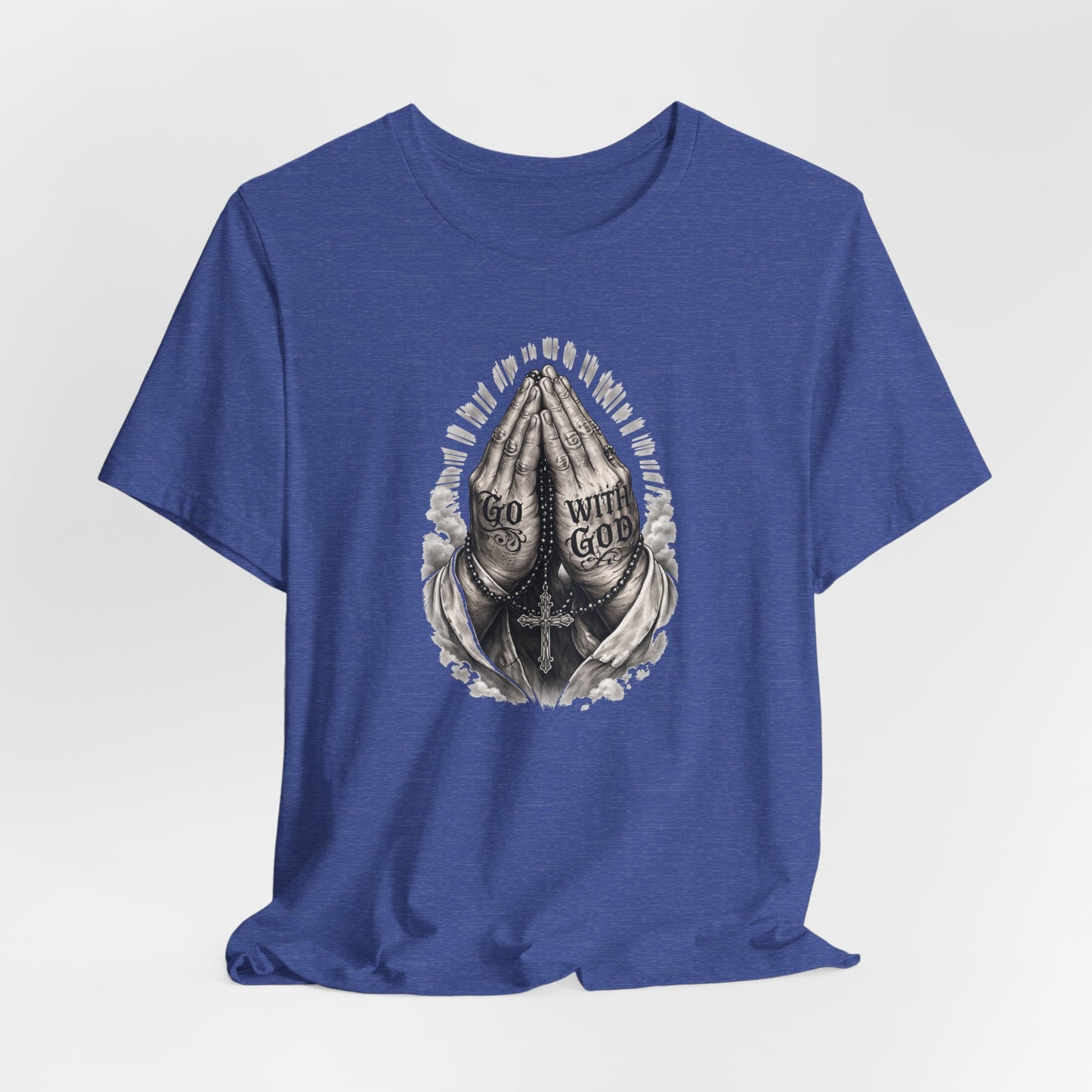 Praying Hands T-Shirt — "God Will Go" Religious Faith Graphic Tee