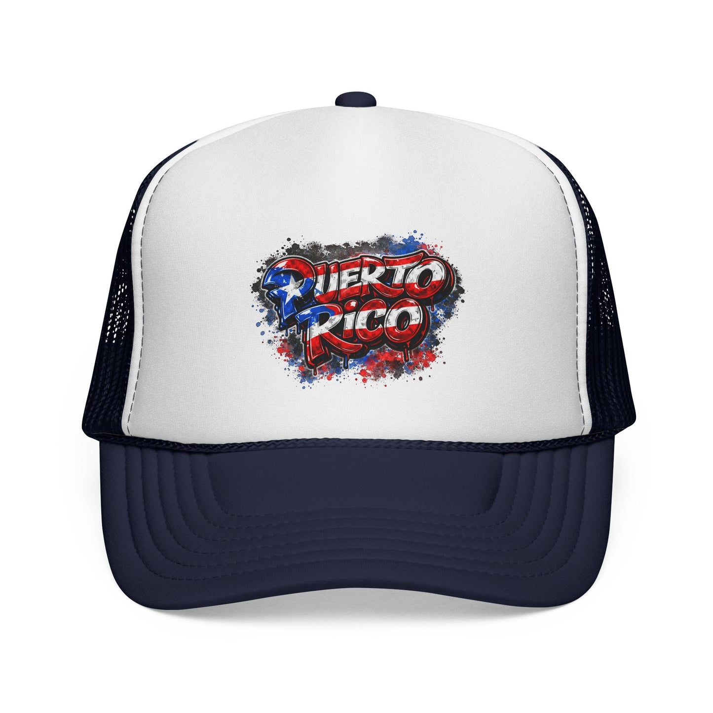Puerto Rico Flag Trucker Cap – Rustic Splatter Pride Hat