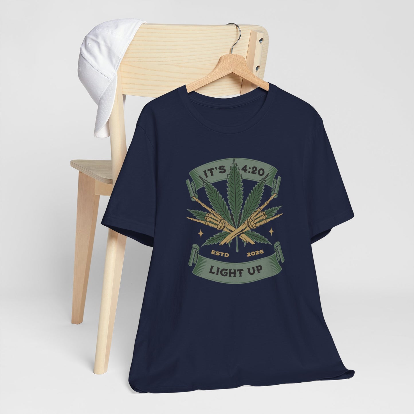 420 Light Up Tee – Cannabis Leaf Graphic T-Shirt