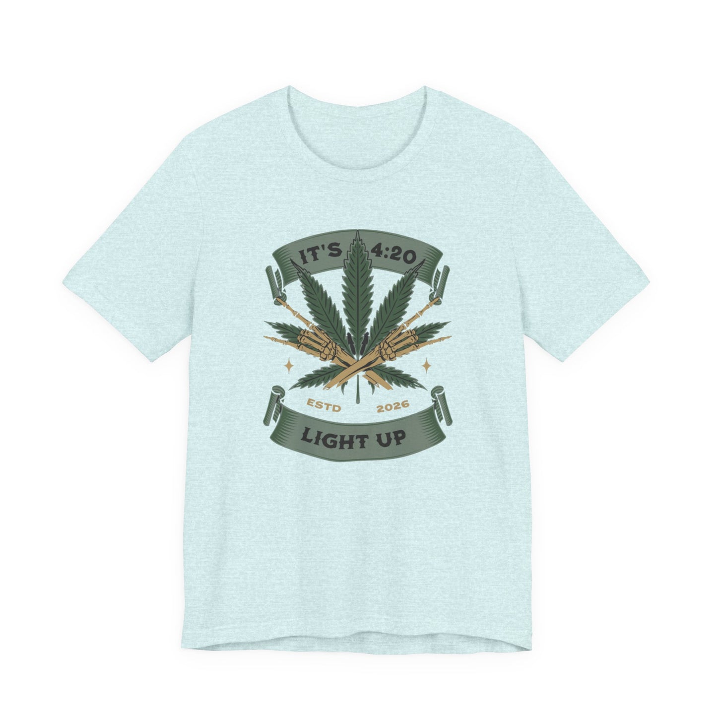 420 Light Up Tee – Cannabis Leaf Graphic T-Shirt
