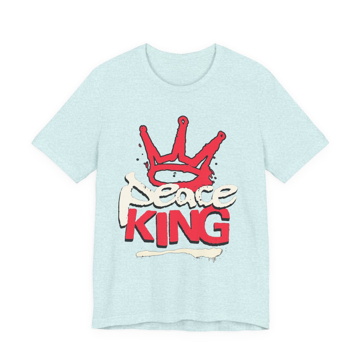 Peace King T-Shirt — Streetwear Graphic Tee with Red Crown Design