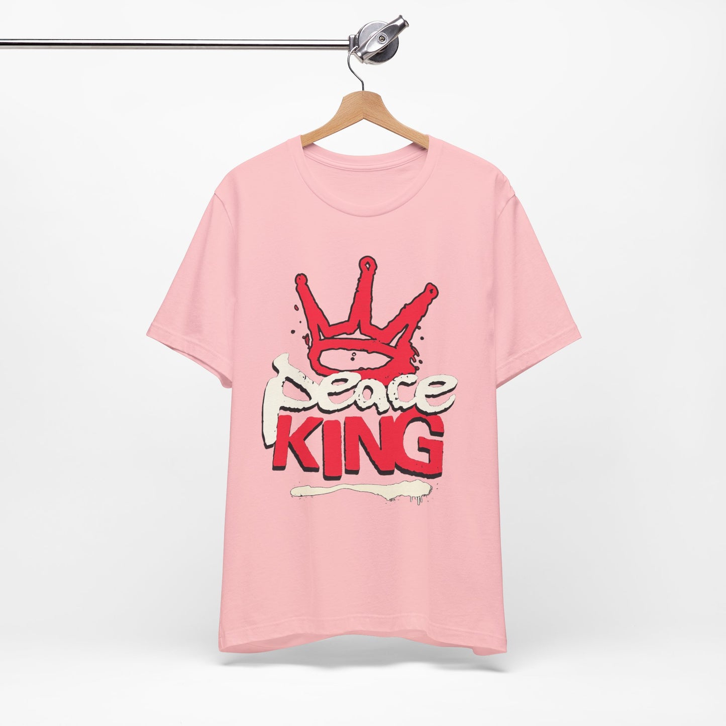 Peace King T-Shirt — Streetwear Graphic Tee with Red Crown Design