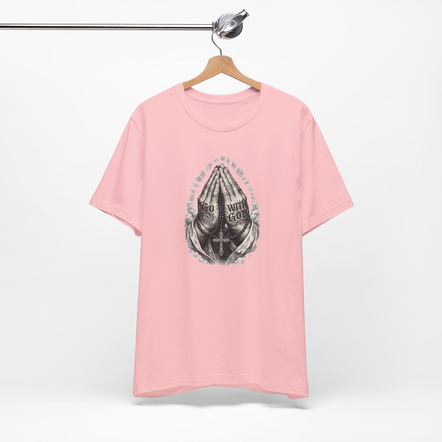 Praying Hands T-Shirt — "God Will Go" Religious Faith Graphic Tee