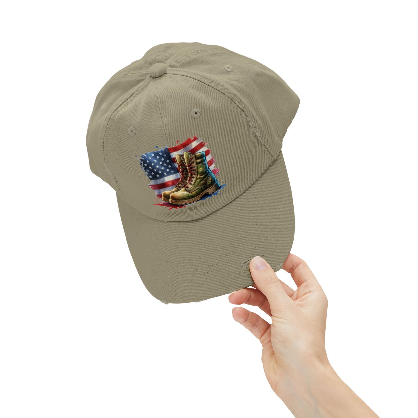 Patriotic Distressed Cap, American Flag Hat, Veteran Appreciation Gift, Casual Outdoor Style, Unisex Fashion Accessory