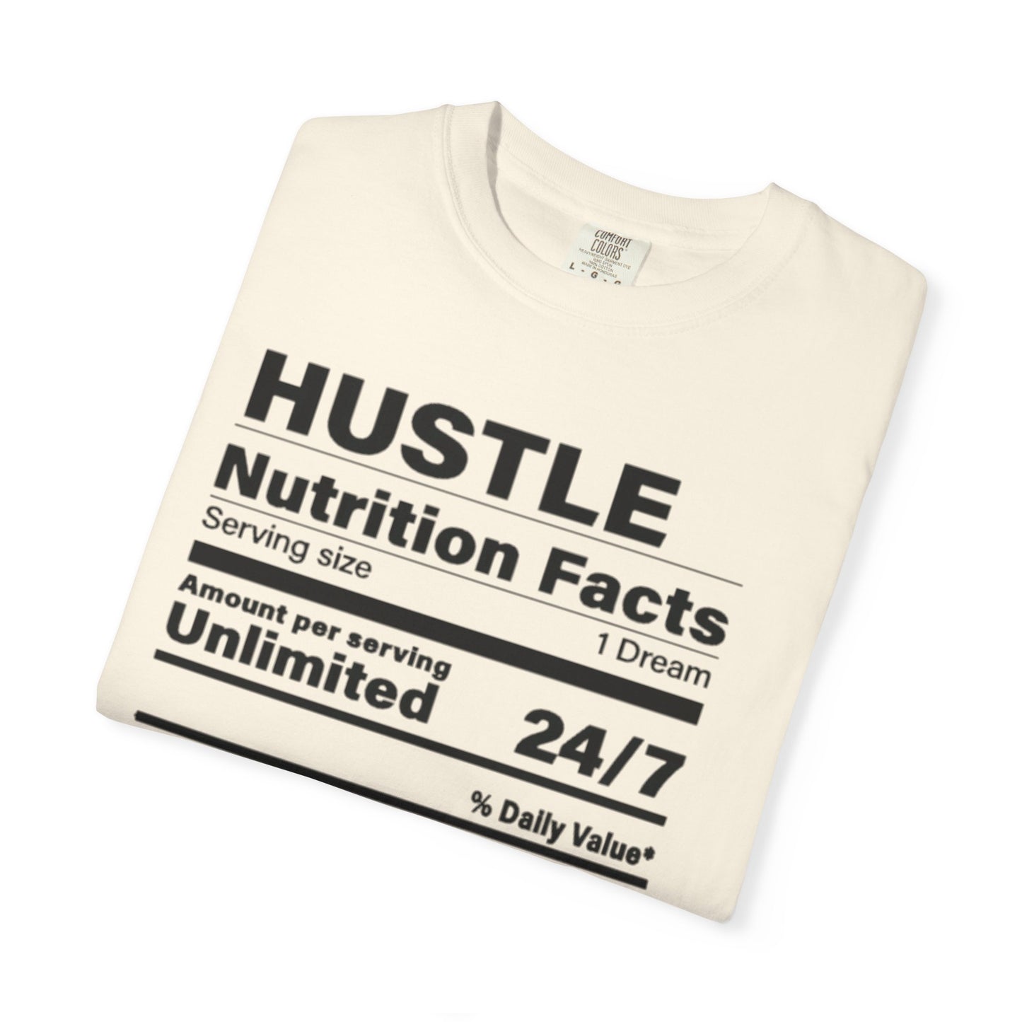 Hustle Nutrition Facts T-Shirt, Unisex Motivational Tee, Fitness Gift, Dreamer Apparel, Inspirational Casual Wear