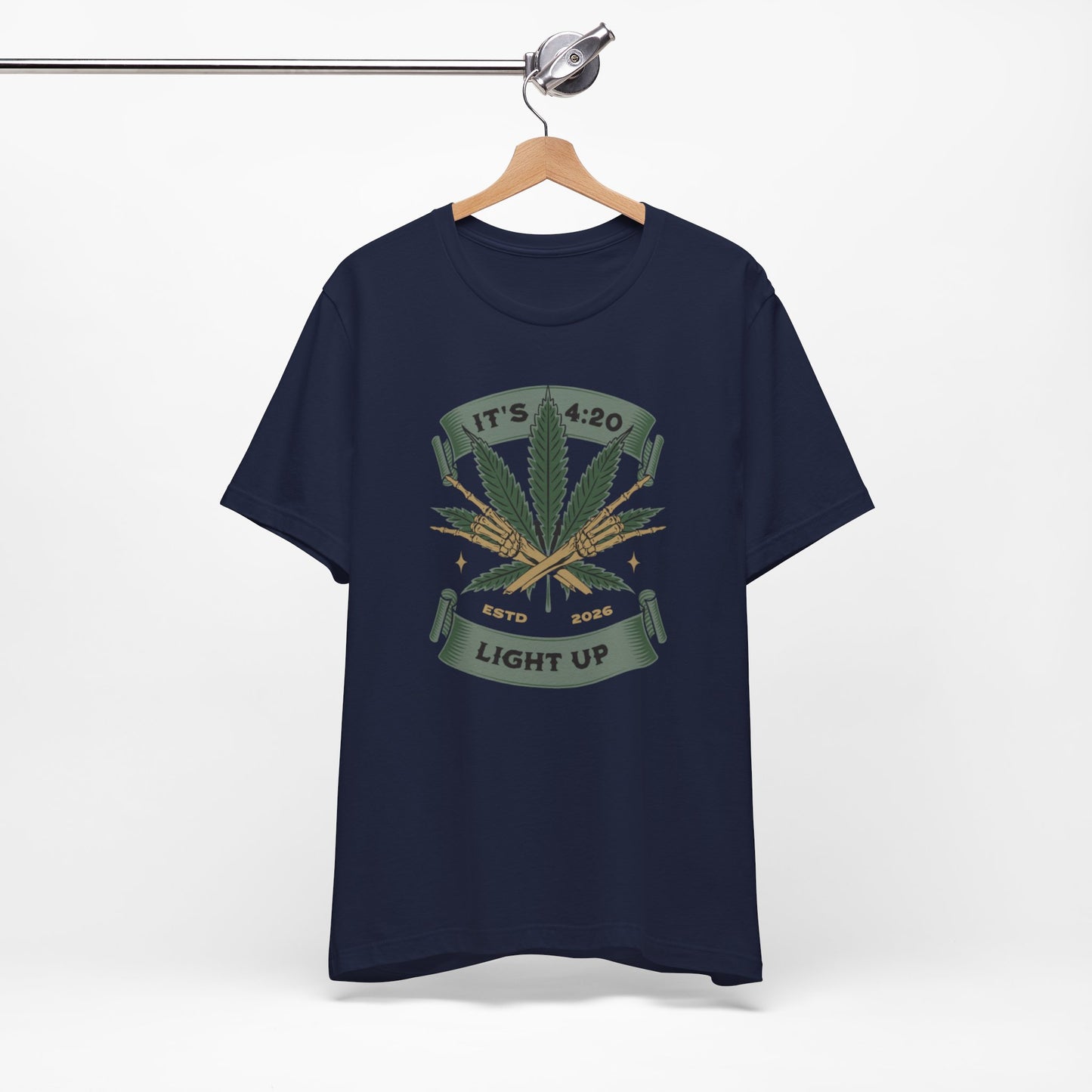 420 Light Up Tee – Cannabis Leaf Graphic T-Shirt