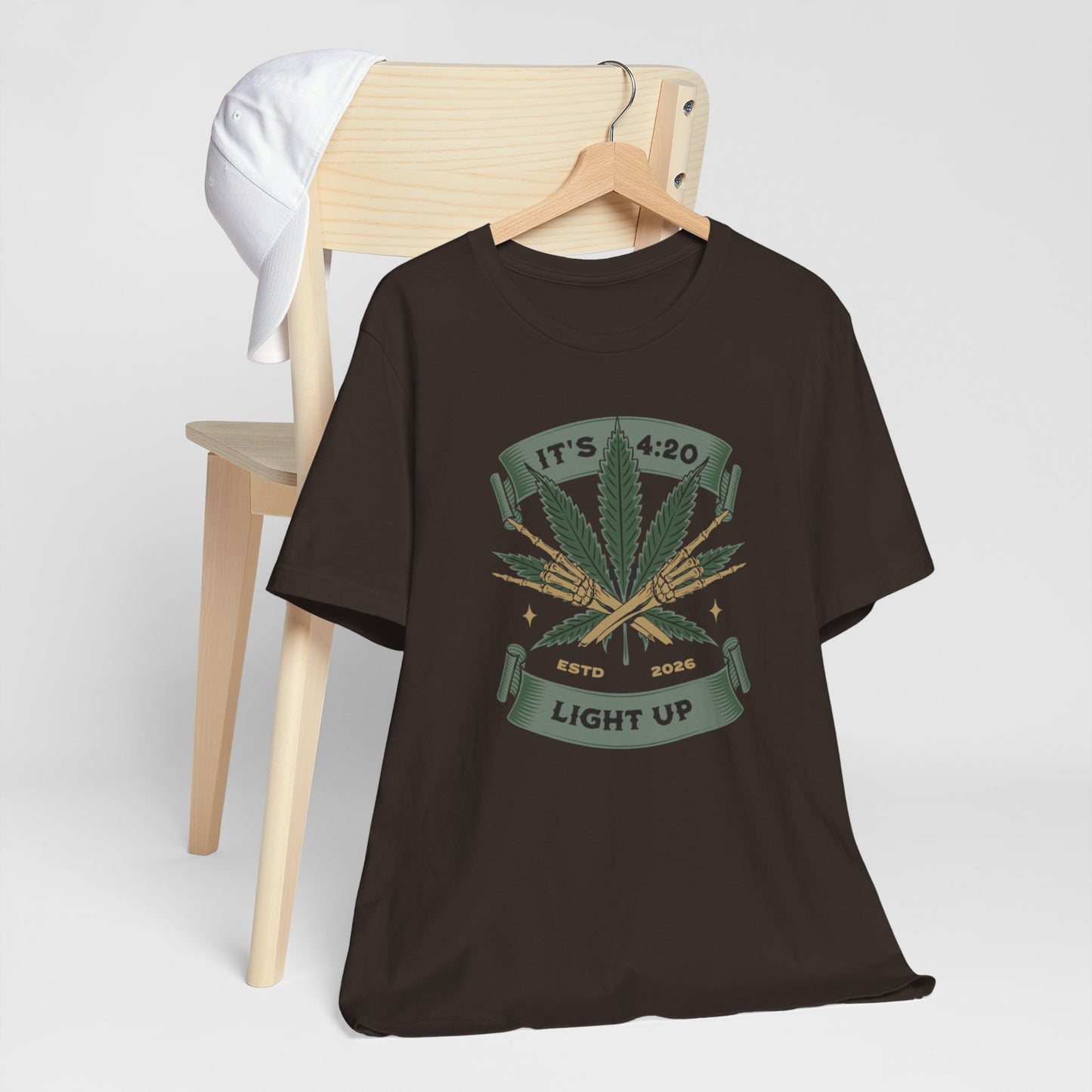 420 Light Up Tee – Cannabis Leaf Graphic T-Shirt