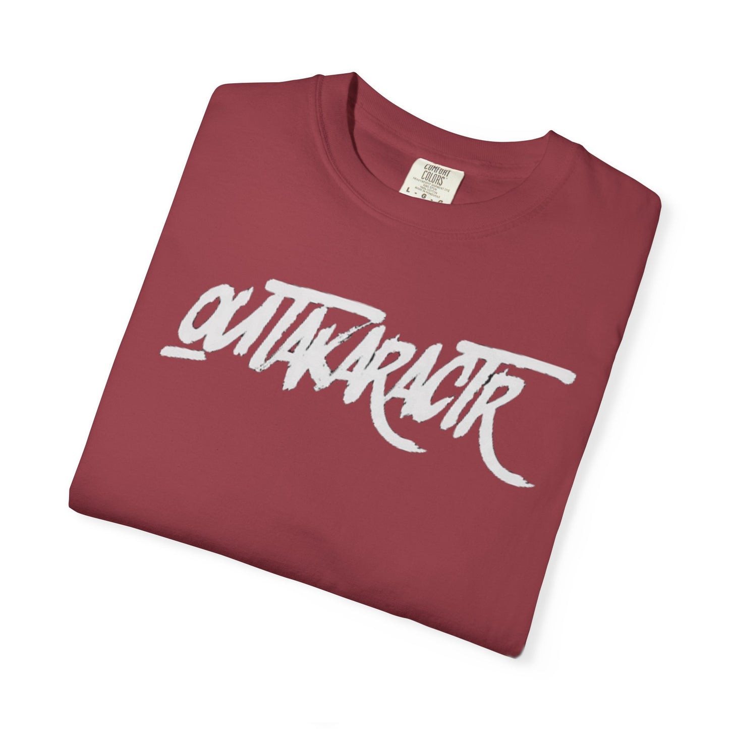Unisex Garment-Dyed T-Shirt with 'OutaKaRaCtR  ' Design - Casual Style for Everyday Wear