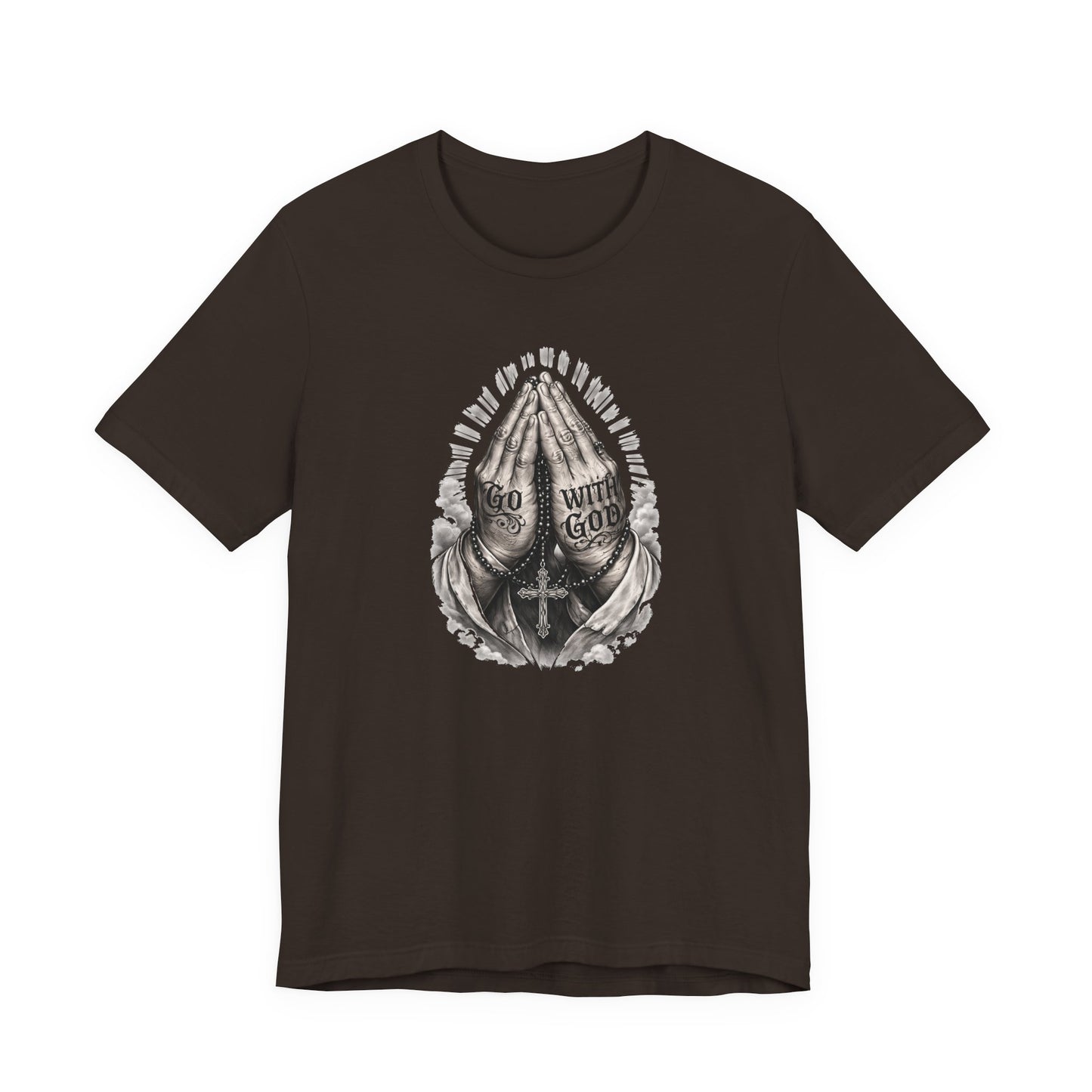 Praying Hands T-Shirt — "God Will Go" Religious Faith Graphic Tee