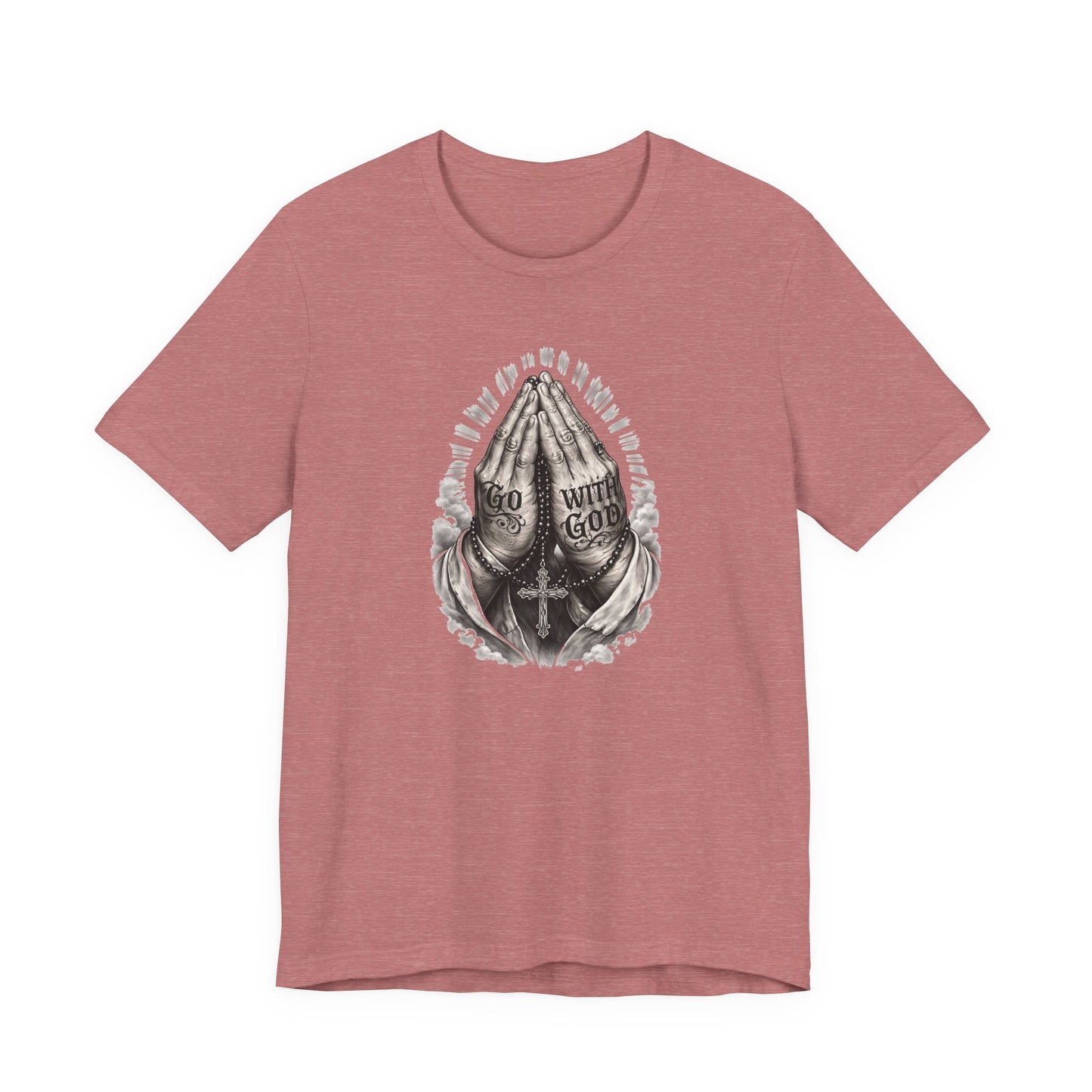 Praying Hands T-Shirt — "God Will Go" Religious Faith Graphic Tee