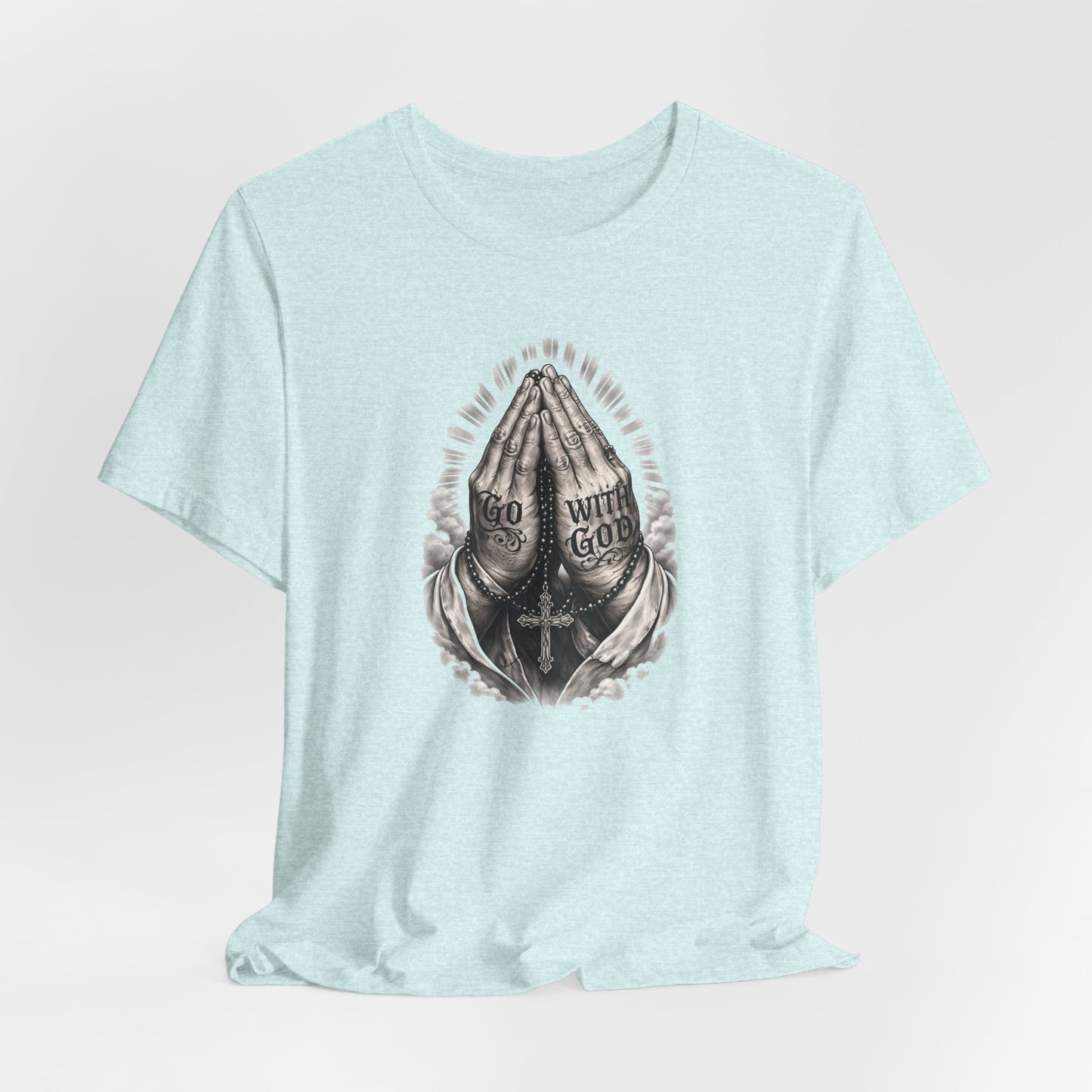 Praying Hands T-Shirt — "God Will Go" Religious Faith Graphic Tee