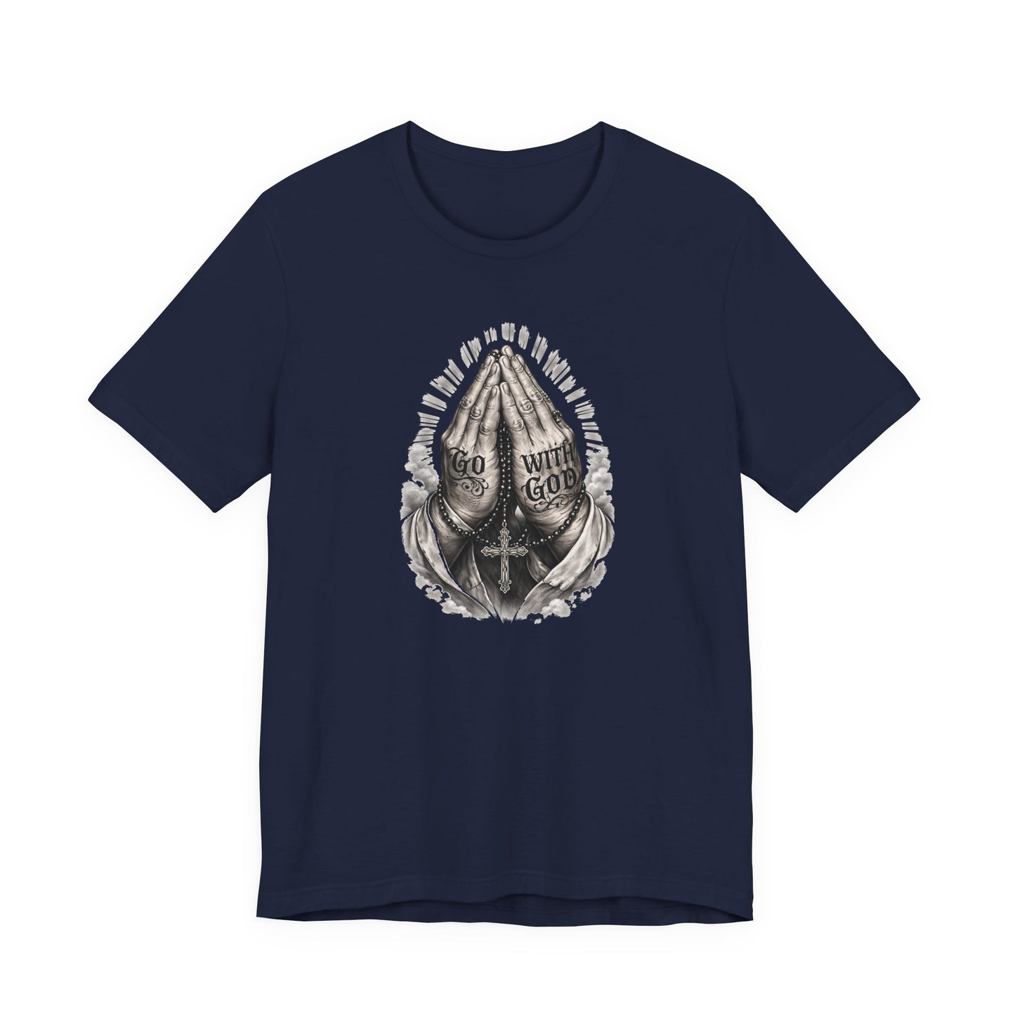 Praying Hands T-Shirt — "God Will Go" Religious Faith Graphic Tee