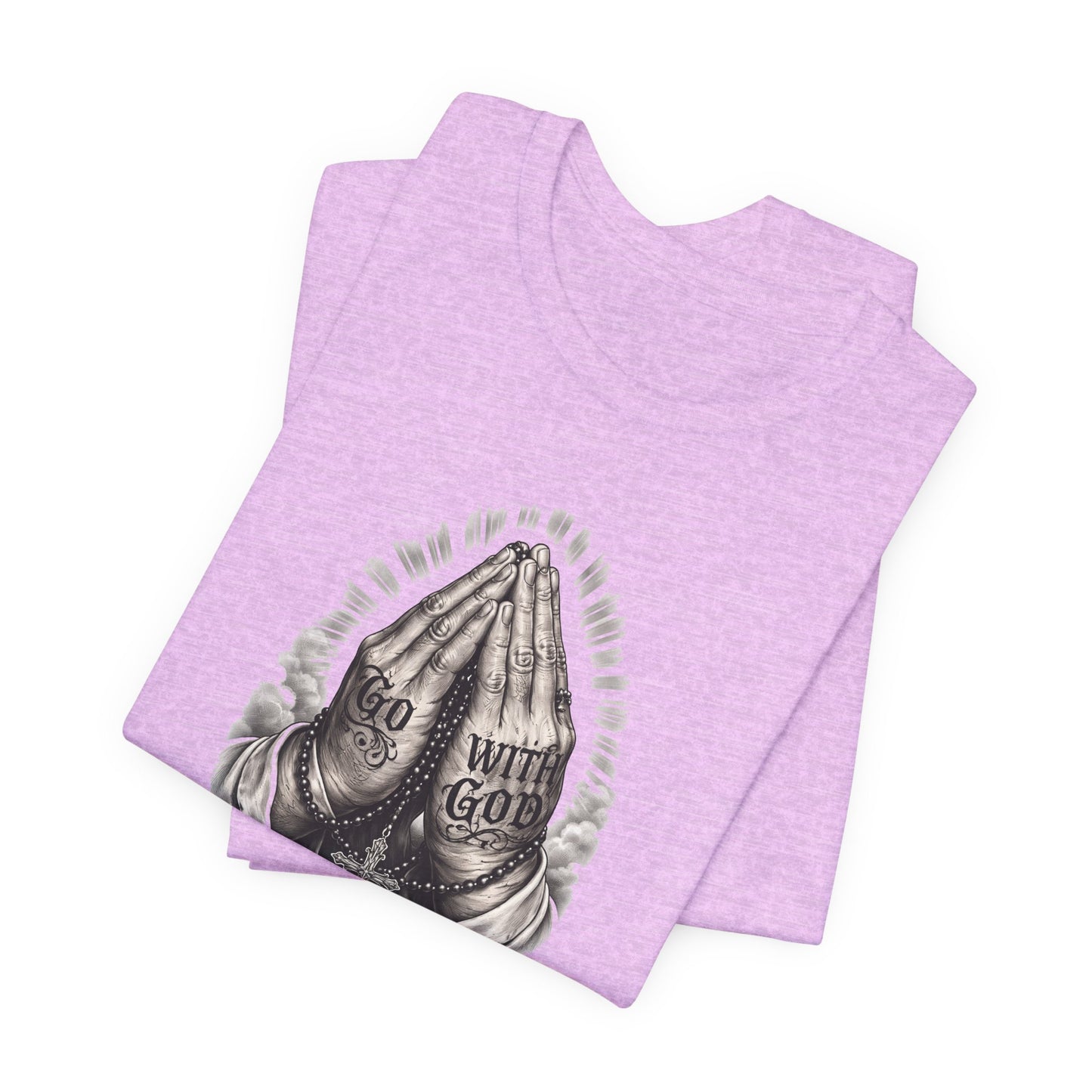 Praying Hands T-Shirt — "God Will Go" Religious Faith Graphic Tee