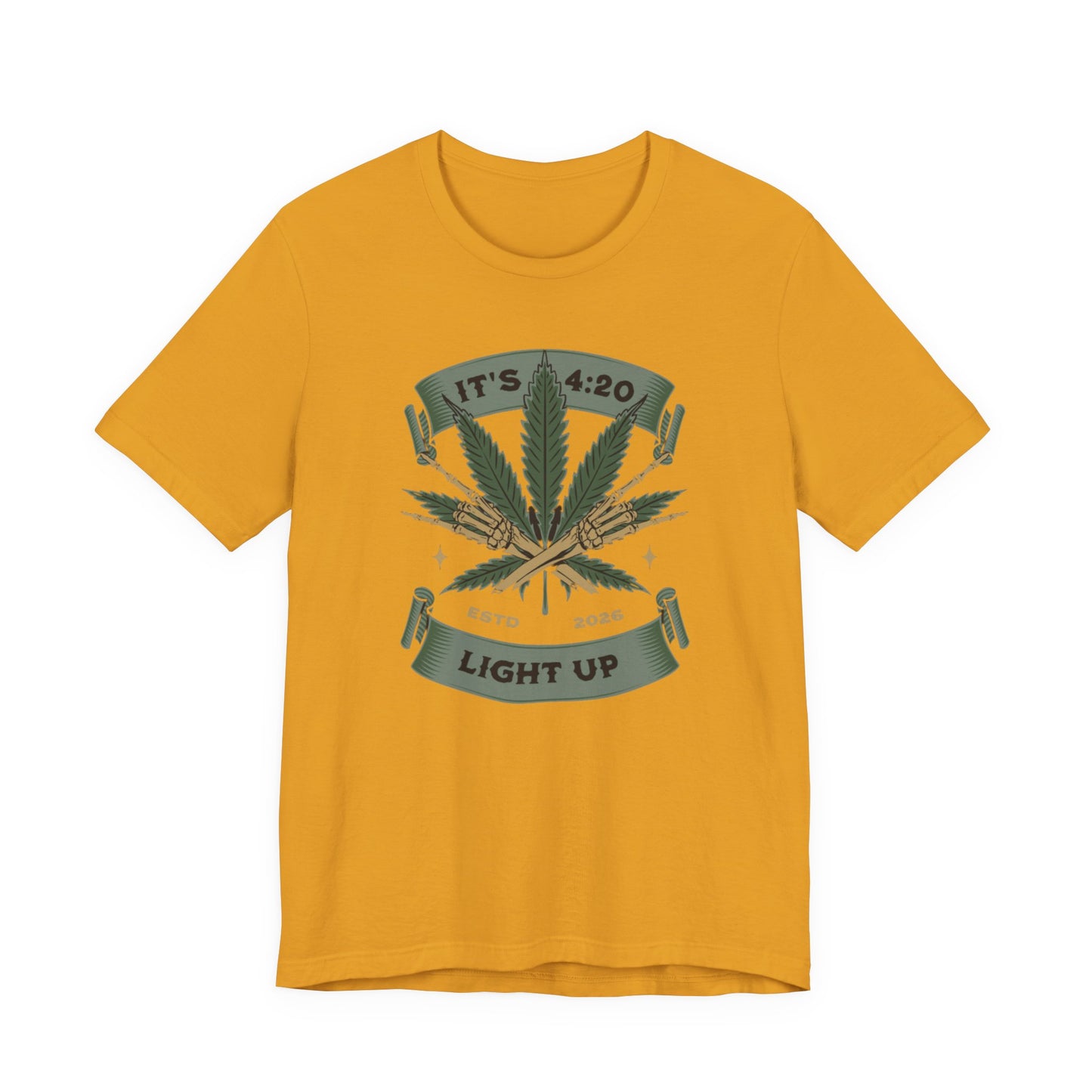 420 Light Up Tee – Cannabis Leaf Graphic T-Shirt