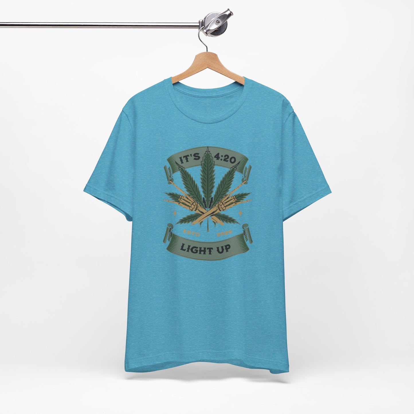 420 Light Up Tee – Cannabis Leaf Graphic T-Shirt