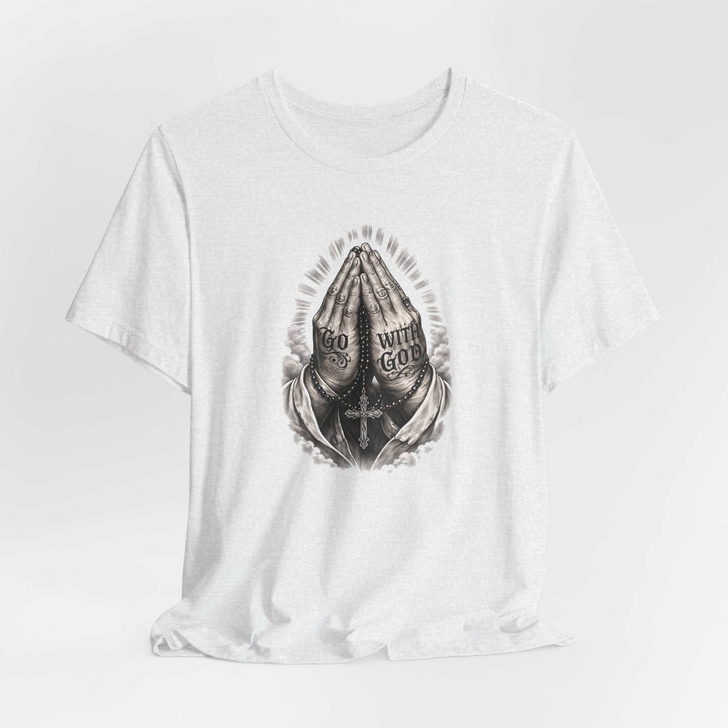 Praying Hands T-Shirt — "God Will Go" Religious Faith Graphic Tee