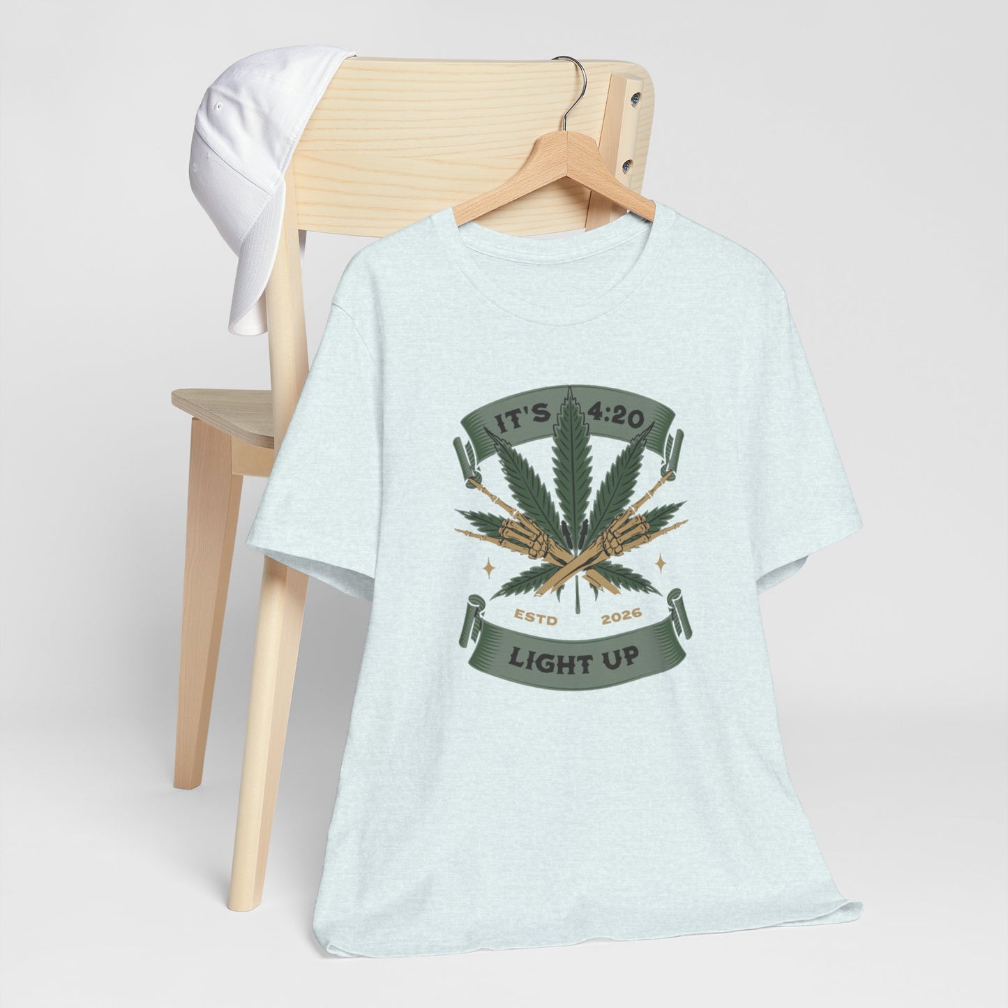 420 Light Up Tee – Cannabis Leaf Graphic T-Shirt