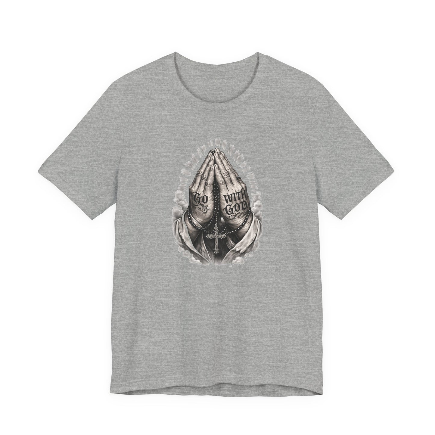 Praying Hands T-Shirt — "God Will Go" Religious Faith Graphic Tee