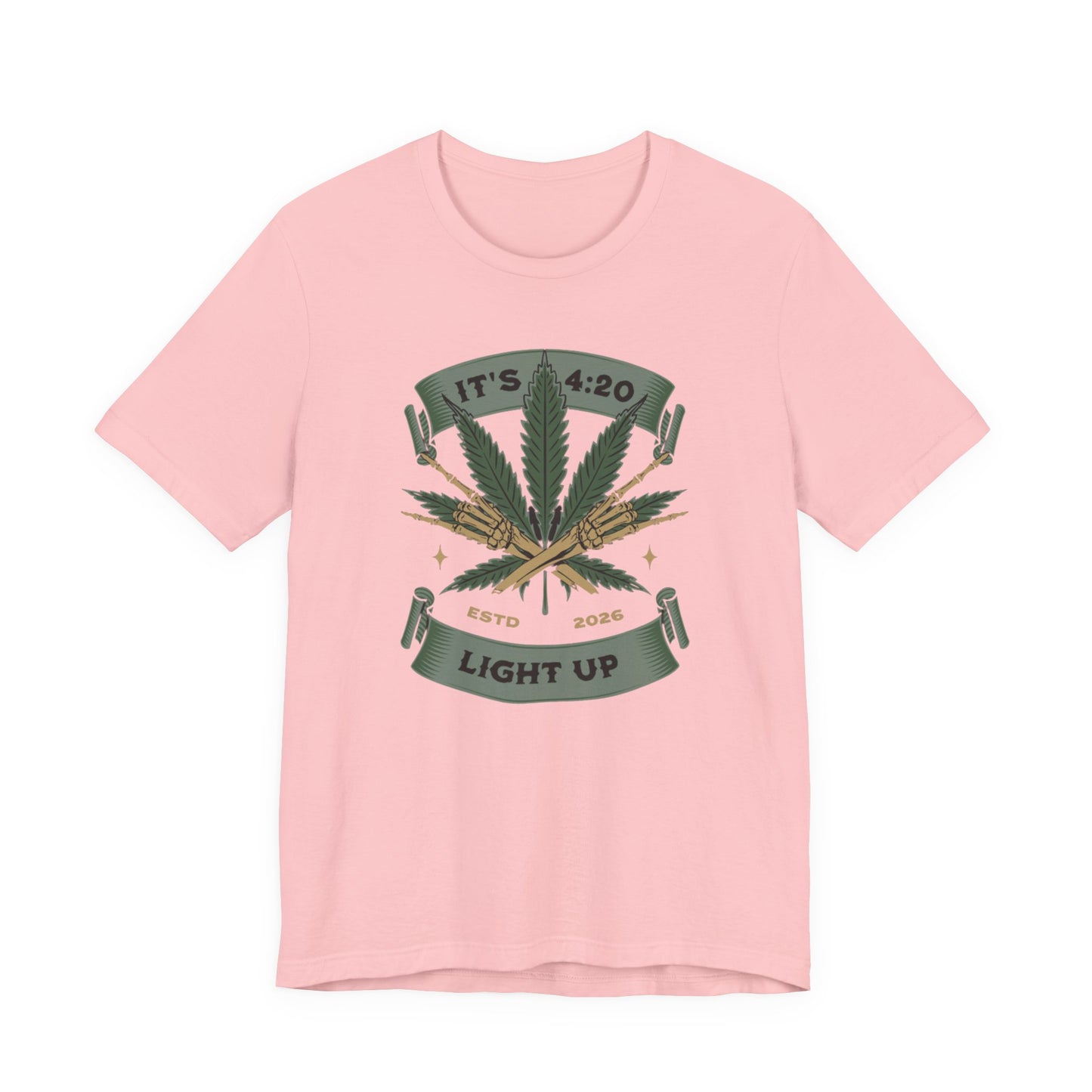 420 Light Up Tee – Cannabis Leaf Graphic T-Shirt