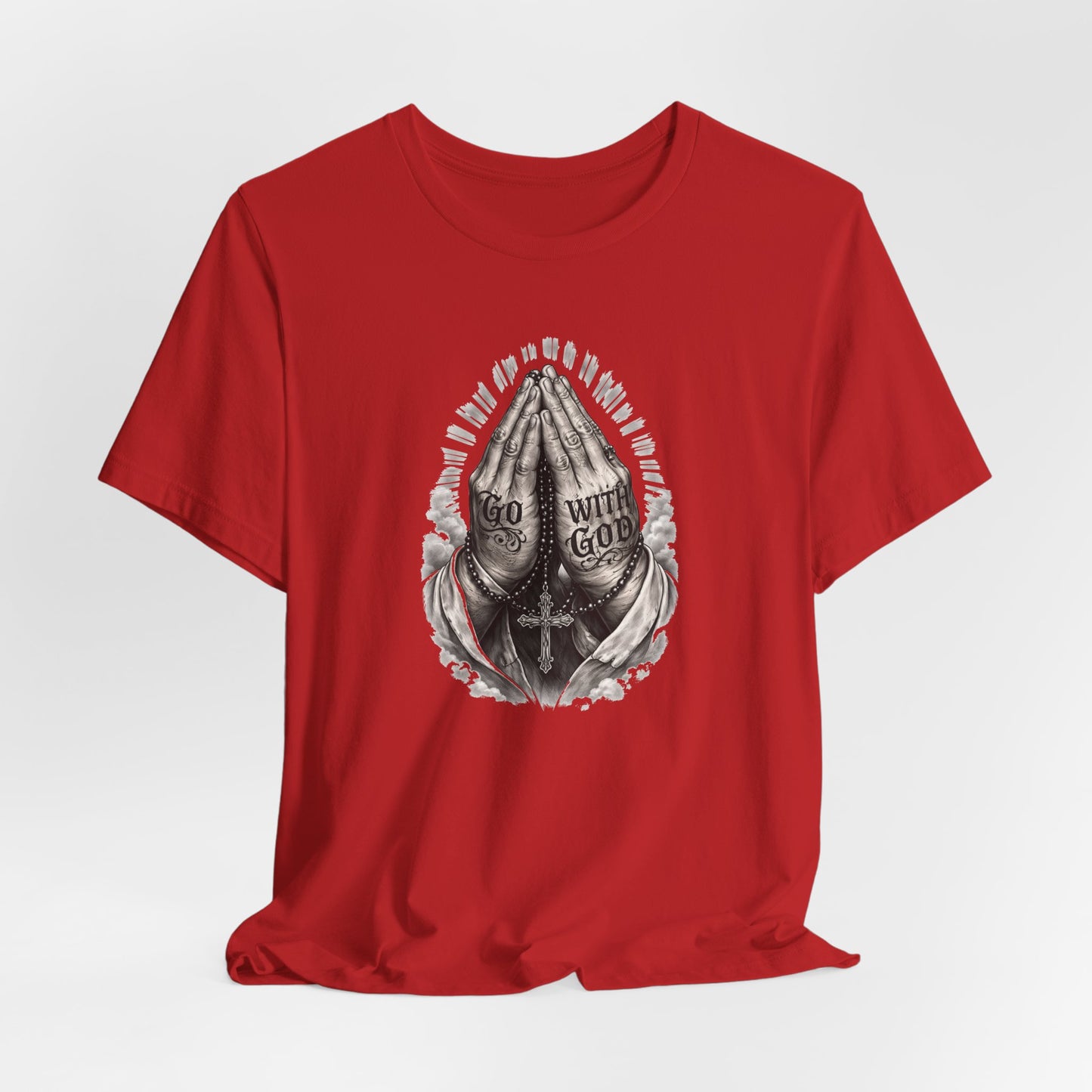Praying Hands T-Shirt — "God Will Go" Religious Faith Graphic Tee