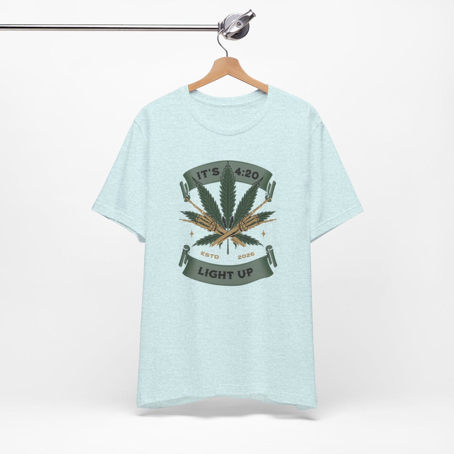 420 Light Up Tee – Cannabis Leaf Graphic T-Shirt