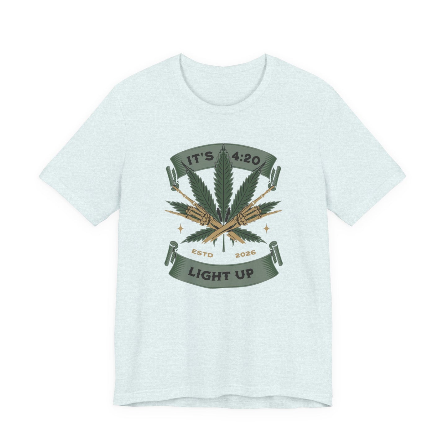 420 Light Up Tee – Cannabis Leaf Graphic T-Shirt