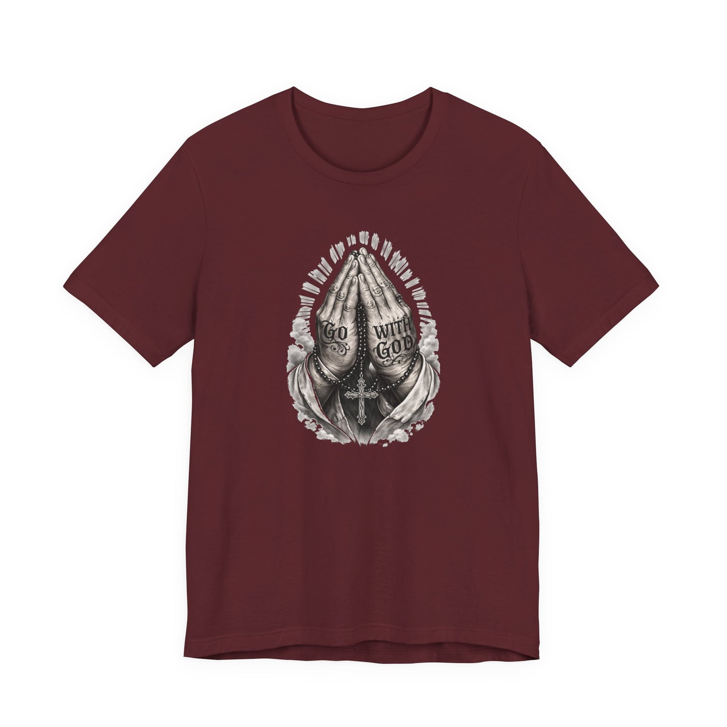 Praying Hands T-Shirt — "God Will Go" Religious Faith Graphic Tee
