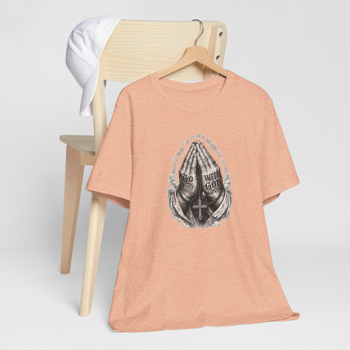 Praying Hands T-Shirt — "God Will Go" Religious Faith Graphic Tee