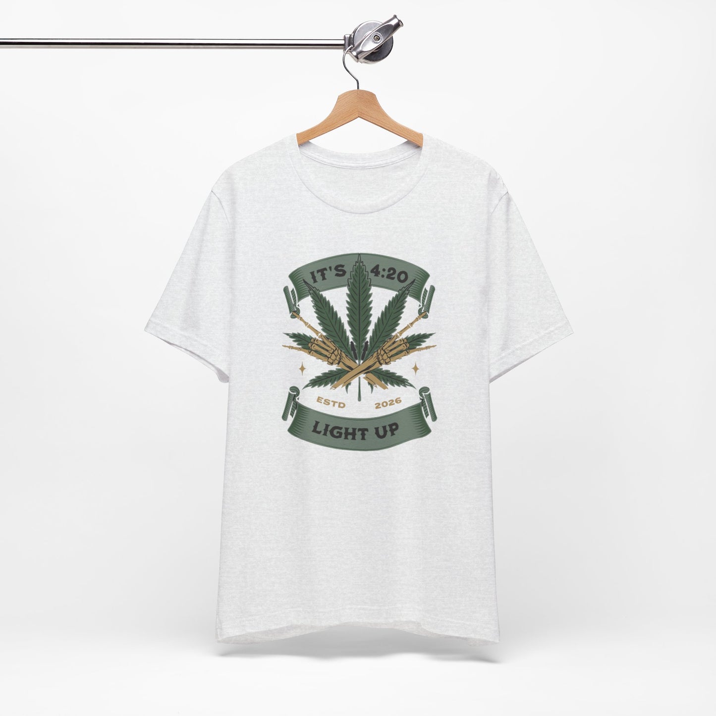 420 Light Up Tee – Cannabis Leaf Graphic T-Shirt