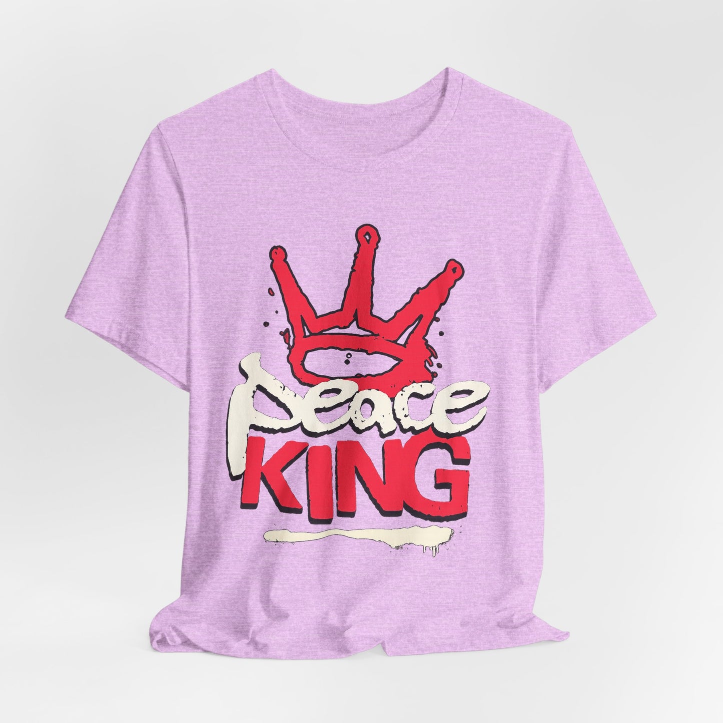 Peace King T-Shirt — Streetwear Graphic Tee with Red Crown Design