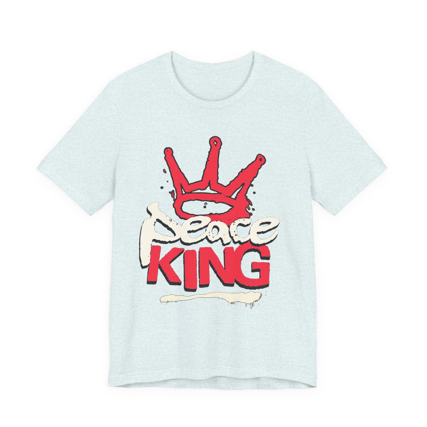 Peace King T-Shirt — Streetwear Graphic Tee with Red Crown Design