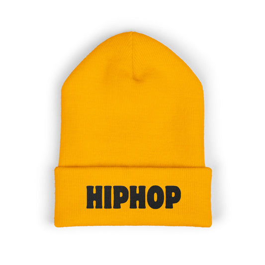 Hip-Hop Classic Cuffed Beanie, Winter Hat, Embroidered Beanie, Streetwear Accessory, Cool Gift for Music Lovers