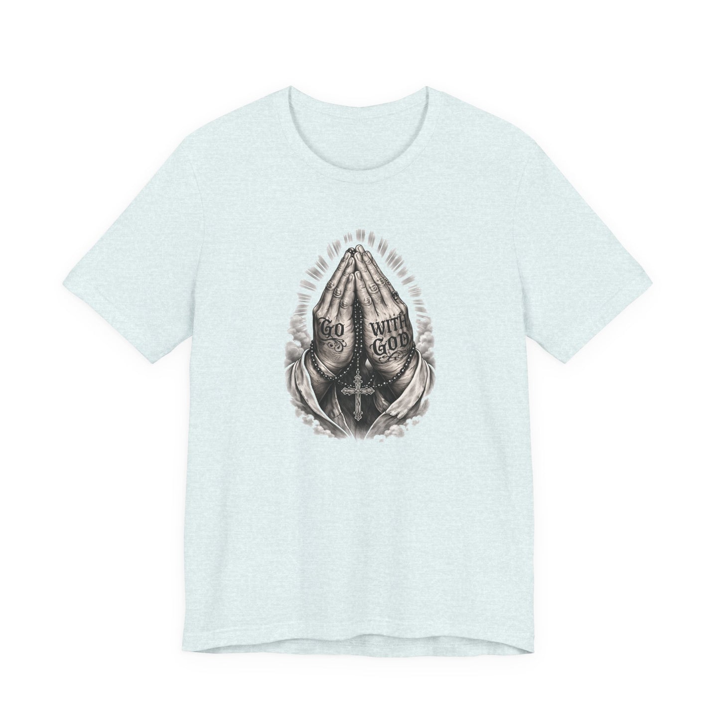 Praying Hands T-Shirt — "God Will Go" Religious Faith Graphic Tee